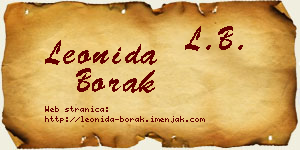 Leonida Borak vizit kartica